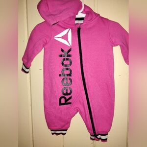 Reebok Pink Hooded Kids Footie